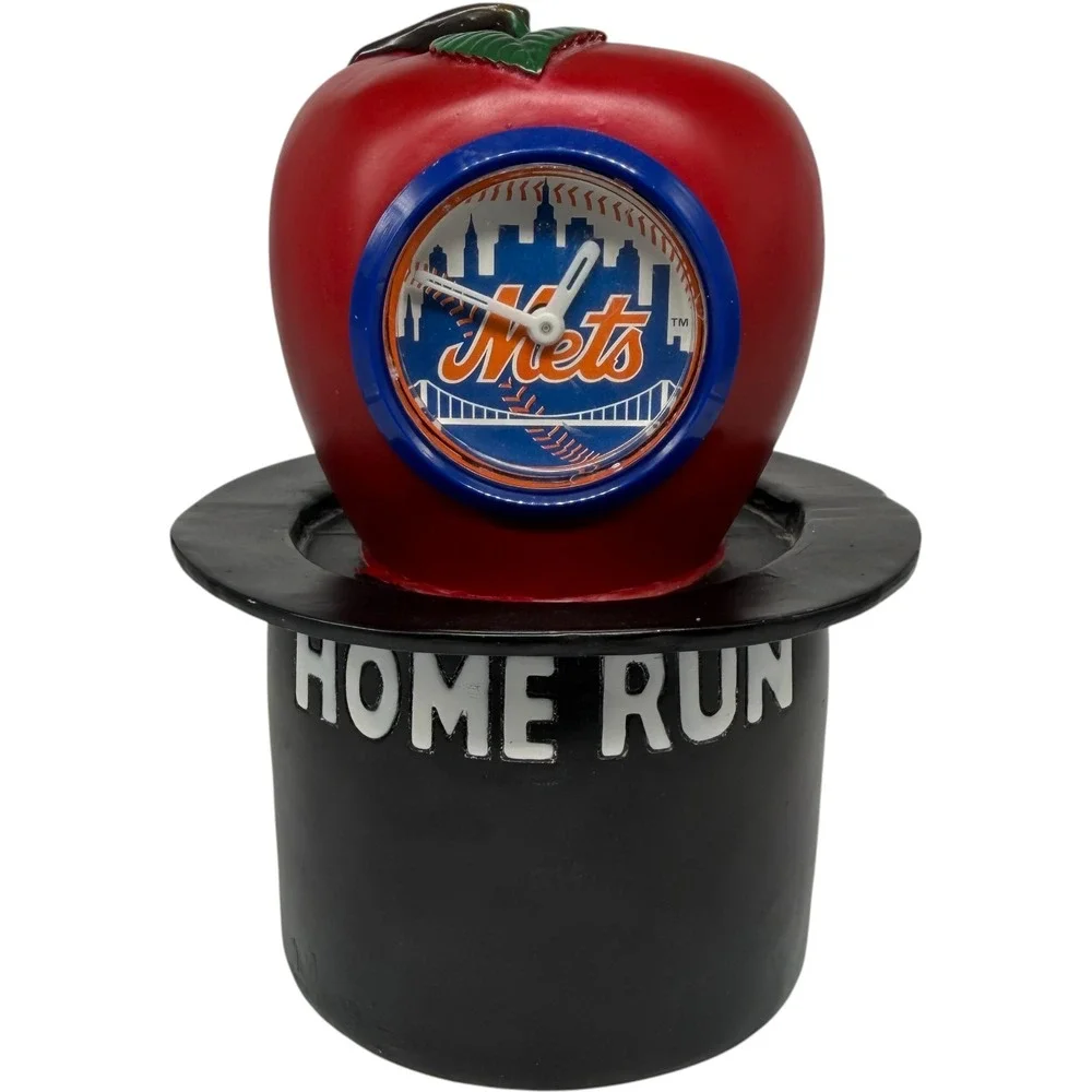 New York Mets Home Run Apple Clock Statue Citi Field Shea Stadium Decor Rare